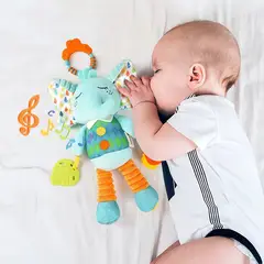 LANZURY IMPORTACIONES - MOVIL SONAJERO FELPA ELEFANTE AZUL