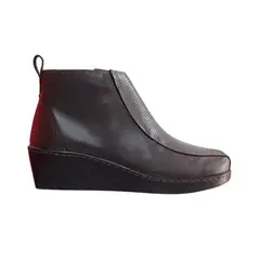 ROMULO - Botines Cuero Para Dama En Cuero Tacón Corrido