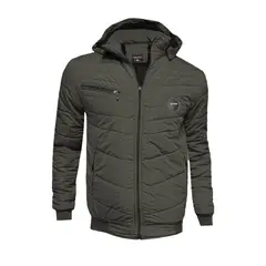 MODA EN CIRCUITO - Chaqueta Impermeable en Gris Oscuro para Hombre Ovejera