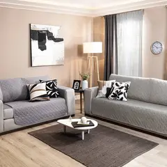 VIANNEY - Protector De Sala Gris Neutral 3 Puestos