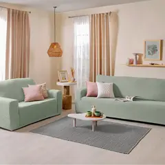 VIANNEY - Funda De Sillón Niza Verde 2 Puestos
