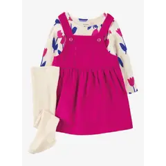GENERICO - VESTIDO 3 PIEZAS TULIPANES ROSA OSCURO