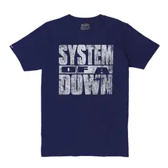 CREACIONES NU CROWN - Camiseta System Of A Down SOAD Logo Corrosivo Rock Hombre Nu Crown