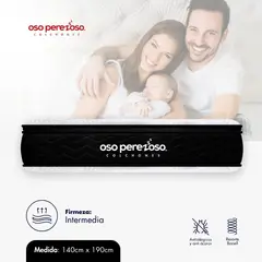 OSO PEREZOSO - Colchón Brown Unitop Ortopédico Resortado - Firmeza Intermedia - Doble 140cm190cm.