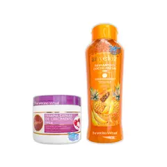 ANYELUZ - Shampoo coctel de frutas y Terapia Capilar de cebolla