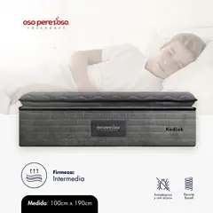OSO PEREZOSO - Colchón Kodiak Sencillo 100cm190cm - Pocket Inside - Firmeza Extra Suave.