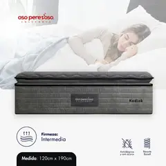 OSO PEREZOSO - Colchón Kodiak Semidoble 120cm190cm - Pocket Inside - Firmeza Extra Suave.