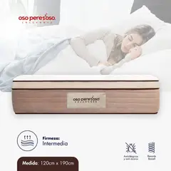 OSO PEREZOSO - Colchón Polar Semidoble 100cm190cm - Pocket Inside - Firmeza Suave.