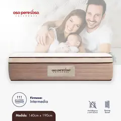 OSO PEREZOSO - Colchón Polar Doble 140cm190cm - Pocket Inside - Firmeza Suave.