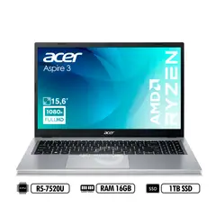 ACER - PORTATIL 15,6' A315-24P-R7JS FHD AMD R5-7520U RAM 16GB LPDDR5 1TB SSD SILVER