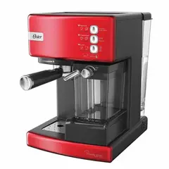 OSTER - Cafetera Automática Oster® PrimaLatte™ de 15 Bares, Rojo.