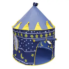 BABY ON - Carpa Castillo Plegable Para Bebes Y Niños Azul