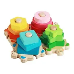 GENERICO - Juguete Para Niños De Encajar Con Formas Y Colores De Madera