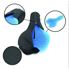 GENERICO - Cojín Gel Bicicletas Sillín Forro Funda Protector Asiento Negro