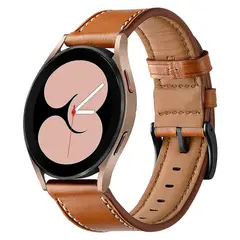 GENERICO - Correa De Cuero café Para Reloj De 20mm De Ancho