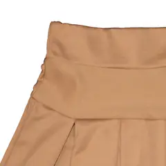 SYK - Falda Para Mujer Plisada Camel