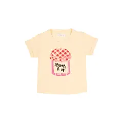 TENNIS - Camiseta manga corta amarilla para niña