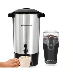 HAMILTON BEACH - Cafetera Profesional con Moledor de Café 42 Tazas