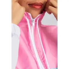 GENERICO - Chaqueta Rompevientos Mujer Rosa x Blanco JM01