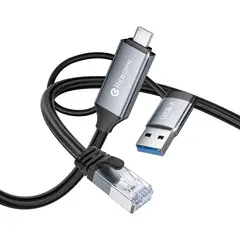 GEF - Adaptador De Red Usb Tipo C A Rj45 Gigabit Internet Pc Celu