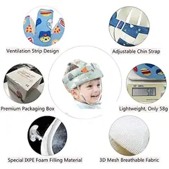 GENERICO - Casco protector de cabeza para bebe