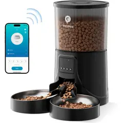 GENERICO - Comedero Automático Para Mascotas 2 platos PETULTRA