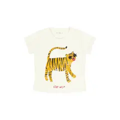 TENNIS - Camiseta manga corta con estampado de tigre para niña