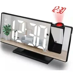 SHEN HUANG - Reloj De Mesa Digital Espejo Con Proyector Hora En El Techo