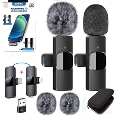 GENERICO - Micrófono de Solapa Inalámbrico K9pro Para Celular Android Y Iphone