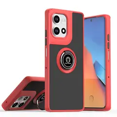 GENERICO - Funda Estuche Protector Mate Anillo Compatible Motorola G75 Rojo