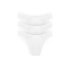 DIANE & GEORDI - Panty tanga Pack X36001 - Blanco