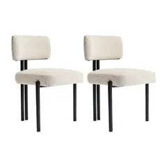 ENMADERA - Set x 2 Silla de Comedor Musgo metálica