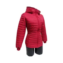 GENERICO - Chaqueta ROJA mujer impermeable invierno capota térmica