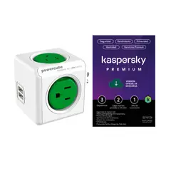 KASPERSKY - Antivirus Premium 3 Pc 1 Año +toma 4 Entradas 2usb