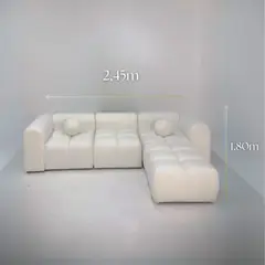 GENERICO - SALA MODULAR DE LUJO BLANCA EN L ESTILO ZAFIRO