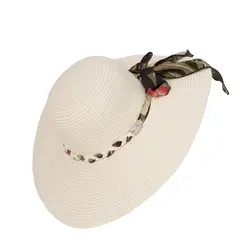 GENERICO - Sombrero Pava Playa Sol para Mujer cinta Floral