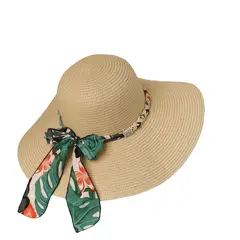 GENERICO - Sombrero Pava Playa Sol para Mujer cinta Floral