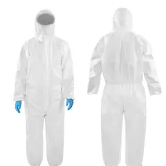 GENERICO - Traje Antifluido de Bioseguridad Talla S Blanco