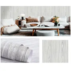 GENERICO - Papel Vinilo Adhesivo De 10 M X 45 Cm Madera Gris