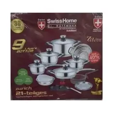 GENERICO - Ollas Swisshome 21pc Acero Quirúrgico Batería De Cocina