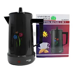 UNIVERSAL ROYAL - Cafetera 2 En 1 Iu-204d Grande 1.5 Litros Negra