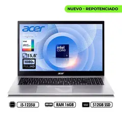 ACER - PORTATIL 156 A315-59-57WM FHD INTEL I5-1235U RAM 16GB DDR4 512GB SSD SILVER