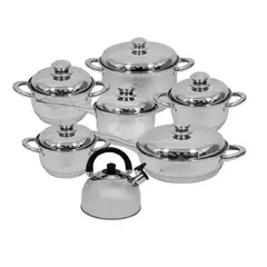 GENERICO - Bateria De Ollas Acero Quirurgico Hoffman Germany 13 Piezas