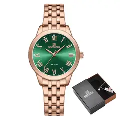 NAVIFORCE - Relojes femeninos modernos 5032 resistente al agua
