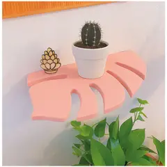 GENERICO - Repisa Decorativa Rosa en Forma de Hoja