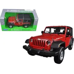 WELLY - JEEP WRANGLER RUBICON ROJO ESCALA 124 DE COLECCIÓN