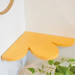 GENERICO - Repisa Decorativa Amarilla en Forma de Flor