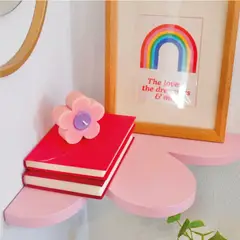 GENERICO - Repisa Decorativa Rosa en Forma de Flor