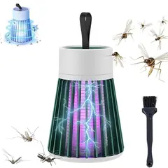 GENERAL - Lampara Mata Mosquitos Cepillo Limpieza USB Portatil Verde
