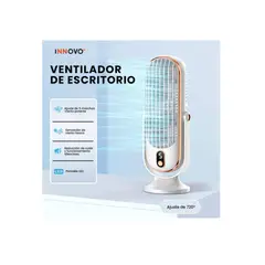 INNOVA - Ventilador De Escritorio Digital 5 Velocidades Silencioso Elegante